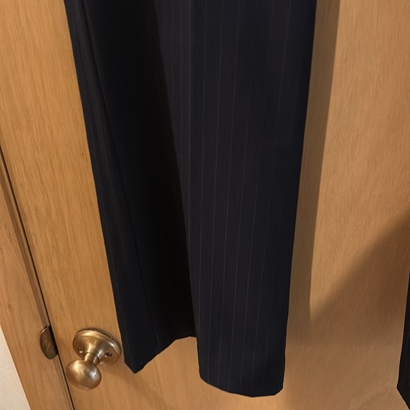Express Women’s Editor Original Flare Pinstripe Pants New Navy Blue Size 6 - Picture 5 of 15